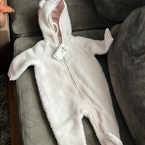 Ralph Lauren Pink One Piece with Cozy Hood and Footies